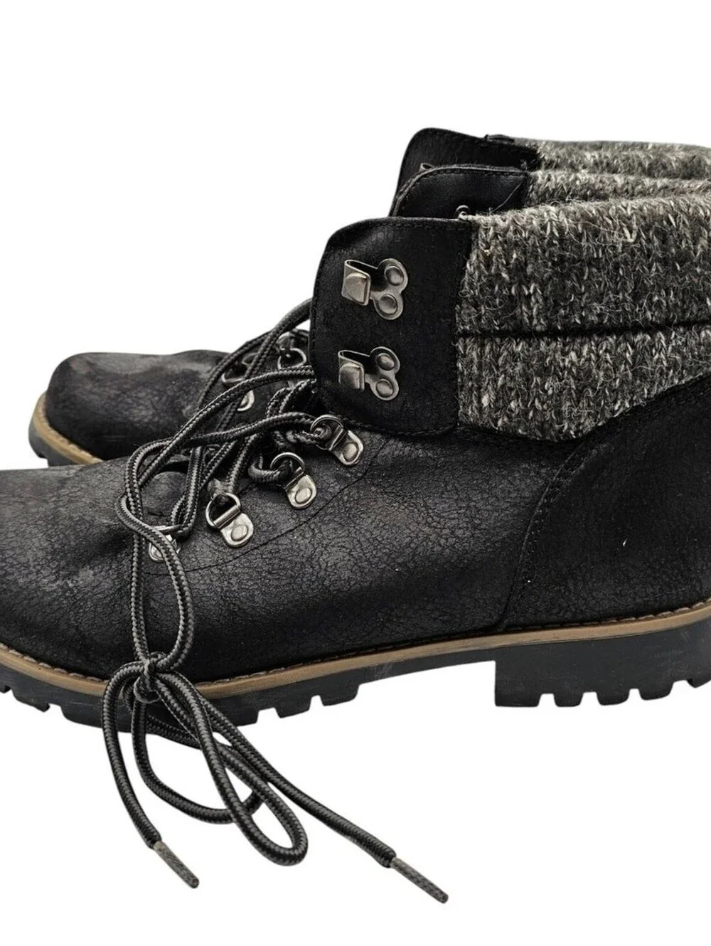 Cliffs by White Mountain Pathfield women's Sz 10 lace-up ankle boots Black